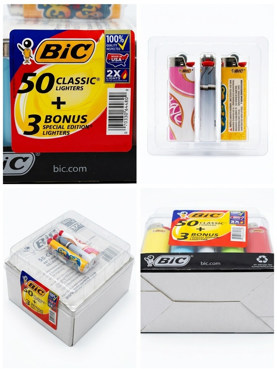 Bic Classic Lighters 50+3 Bonus